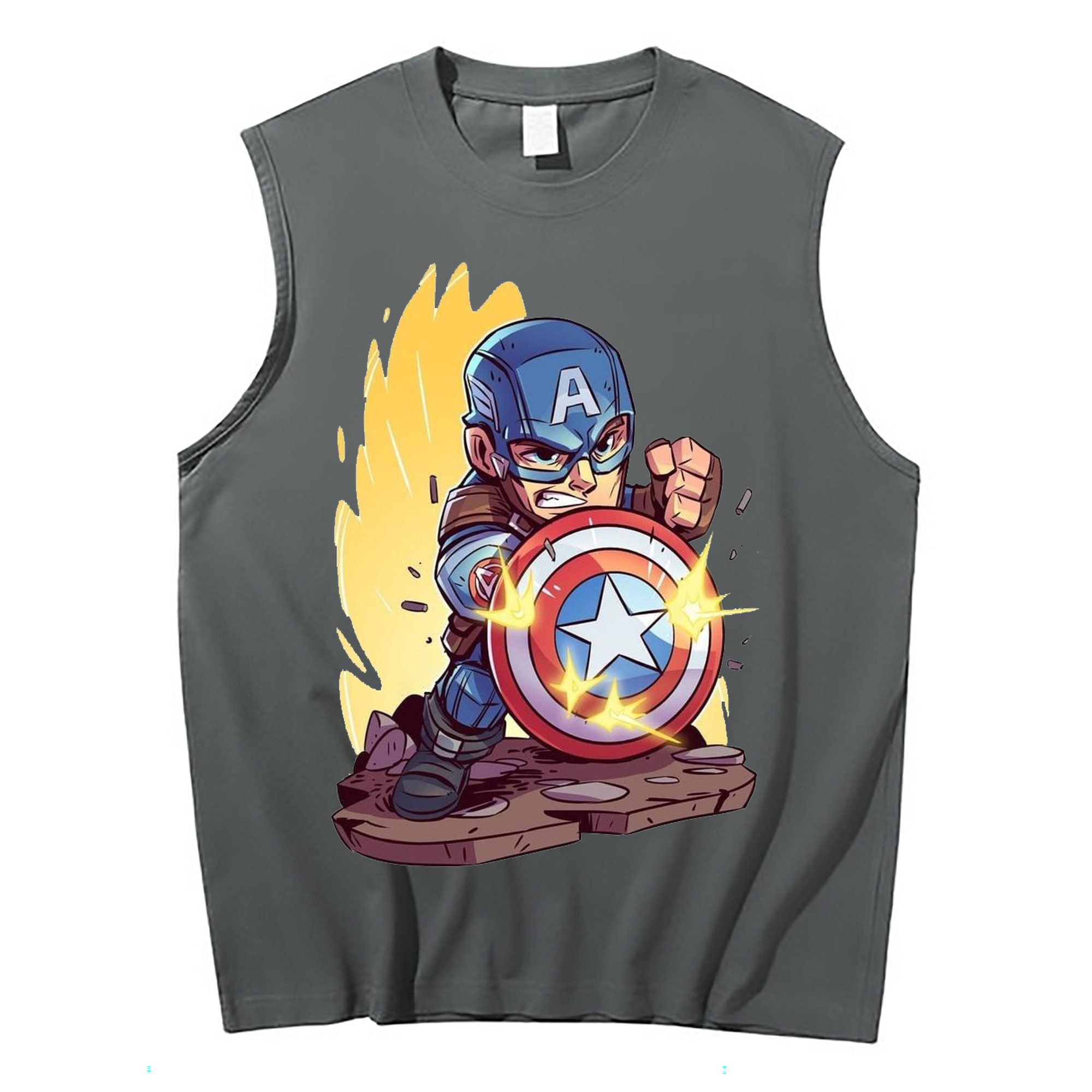 （画像用） アベンジャーズ The Avengers コットン100％タンクトップ（フロントプリント）